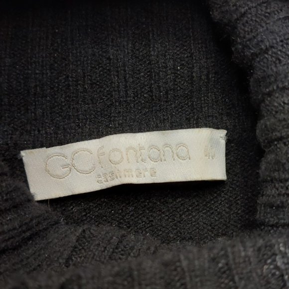 GC Fontana Merino Wool Cashmere Sweater Dress Black  Print Size 10 - Picture 4 of 5